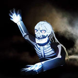 GOOSH 5 FT Height Halloween Inflatables Outdoor Skeleton Zombie Raising a Hand Up with Long Fingers, Blow Up Yard Decoration Clearance with LED Lights Built-in for Holiday/Party/Yard/Garden - Glow-Paradise