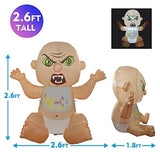 GOOSH 2.6 Foot High Halloween Inflatables Halloween Car Sitting Baby with Build-in LED Light Blow Up Inflatables for Car Decorations, Let People Increase The Fun of Driving, Driving is Not Boring - Glow-Paradise