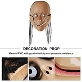 Molezu Horror Devil Mask with Long Hair,Scary Challenge Games Evil Costume Halloween Creepy Cosplay Party Decoration Props… (E) - Glow-Paradise