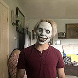 Scary Halloween Mask Smiling Demons Horror Mask Scariest Creepy White Mask with Eye for Evil Cosplay - Glow-Paradise