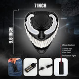 Heytech Halloween Mask LED Purge Mask for Festival Halloween Scary Party,Costume Cosplay ,Gifts (new-white) - Glow-Paradise