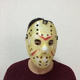 Wen Xinrong Jason Mask Halloween Costume Horror Mask Cosplay Costume Mask Party Masquerade Props Mask (Retro Yellow) - Glow-Paradise