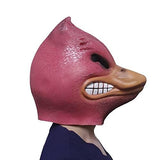 Molezu Halloween Deluxe Mask Duck Head Mask Latex Animal Mask Novelty Duck bill costume (red) - Glow-Paradise