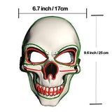 Halloween Scary MaskAdult Halloween Masks for Halloween Festival Party with 3 Flash Modes Dual color(Green Red) - Glow-Paradise