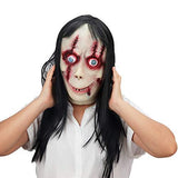 Molezu Horror Devil Mask with Long Hair,Scary Challenge Games Evil Costume Halloween Creepy Cosplay Party Decoration Props (C)… - Glow-Paradise