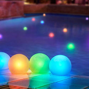 Floating Lights for Pool (Set of 12) 3” Round Light Up Pool Glow Balls Color Changing Pool Decorations LED Lighted Balls for Pool - Glow-Paradise