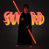 Light Up Saber 2-in-1 LED FX Dual Red Light Swords Set with Sound (Motion Sensitive) and Realistic Handle for Halloween Costume Accessories, Xmas Presents, Galaxy War Fighters and Warriors - Glow-Paradise