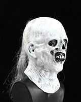RAPGET Horror Mask Zombie Mask Creepy Mask Old Man Mask Halloween Novelty Costume Party Latex Full Head Mask Zombie Cosplay Props(white) - Glow-Paradise