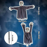 FUSPWEAO Scary Halloween Decorations Outdoor Zombie, Animated Zombie Halloween Decorations, Creepy Moving Halloween Groundbreaker, Motion Activated Halloween Props with Glowing Eyes Creepy Sound - Glow-Paradise
