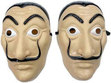 money heist mask salvador Dali Cosplay halloween Dali mask Realistic Movie Prop Face Mask… 2pack… - Glow-Paradise