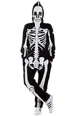 Tipsy Elves Women's Halloween Costume Skeleton Jumpsuit Size Medium - Glow-Paradise