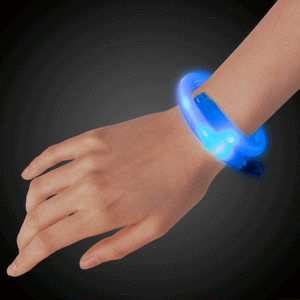 LED Light Up Purple Tube Bracelets (Blue Color, 1 Bracelet Per Pack) - Glow-Paradise