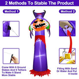 8 Ft Giant Halloween Inflatables Outdoor Decoration, Headless Ghost Holds Pumpkin Jack-O-Lantern Grim Reaper Blow Up Yard Decor LED Lights Halloween Decorations Outside Lawn Garden Home Holiday - Glow-Paradise