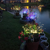 Anordsem Solar Garden Lights Solar Firework Lights Solar Powered String Light with 2 Lighting Modes Twinkling and Steady-ON for Garden, Patio, Yard, Flowerbed, Parties (Warm White) - Glow-Paradise