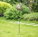 TAKE ME Sun Solar Lights Garden Outdoor,Waterproof Metal Decorative Stakes for Walkway,Yard,Lawn,Patio - Glow-Paradise