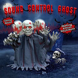 FUSPWEAO Scary Halloween Decorations Outdoor Zombie, Animated Zombie Halloween Decorations, Creepy Moving Halloween Groundbreaker, Motion Activated Halloween Props with Glowing Eyes Creepy Sound - Glow-Paradise
