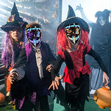 2PACK Halloween Purge Masks Halloween Scary Mask Led Light Up Masks for Festival Cosplay. - Glow-Paradise