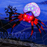 GOOSH 4 FT Width Halloween Inflatable Outdoor Red Legged Spider with Magic Light, Blow Up Yard Decoration Clearance with LED Lights Built-in for Holiday/Party/Yard/Garden - Glow-Paradise