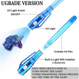 24 Pack Invisible Ink Pen with UV Black Light Secret Spy Pens Magic Disappearing Ink Markers School Supplies Kids Party Favors Halloween Birthday Gift for Boys Girls Goodie Bags Stuffer (2 Style) - Glow-Paradise