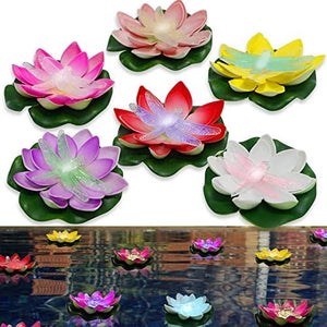 LOGUIDE Floating Pool Lights,Lily pad Pond Light LED Lotus Flower Lamp,Battery Operated Multicolor Fun Pool Accessories for Pool at Night-Outdoor Swimming Gifts Christmas Decorations-6 Pcs(Dragonfly) - Glow-Paradise
