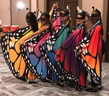 Butterfly Wings for Women, Butterfly Shawl Fairy Ladies Cape Nymph Pixie Costume Accessory (Sky Blue) - Glow-Paradise
