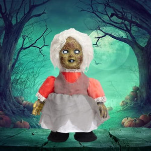 HOHO Halloween Decorations Scary Creepy Doll Baby Ghost Voice-Activated Induction with Horrible Sound Walking Doll Flashing Red Led 12 inch - Glow-Paradise