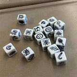 Nakimo 16MM Blank White Dice for Board Games, DIY, Fun, and Teaching, Pack of 48 - Glow-Paradise