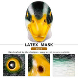 Molezu Halloween Deluxe Mask Duck Head Mask Latex Animal Mask Novelty Duck bill costume (huaya) - Glow-Paradise