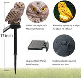 Solar Garden Stake Lights - 2 Pack Owl Solar Lights Outdoor Garden,IP67 Waterproof Warm White LED Solar Stake Lights for Garden, Patio, Yard, Lawn, Walkway Decoration(Brown) - Glow-Paradise