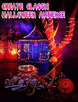 197FT Orange Purple Halloween Lights Outdoor, 500LEDs Plug-in Fairy String Light with 8 Lighting Modes & Timer Waterproof for Home Garden Yard Xmas Holiday Party Thanksgiving Festival Decoration - Glow-Paradise