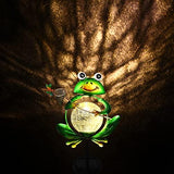 Garden Solar Lights Outdoor Decorations, Waterproof Frog Crackle Glass Globe Metal Garden Stake Lights, Solar Powered Warm White LED Light for Halloween Christmas Pathway Lawn Patio Yard Decor - Glow-Paradise