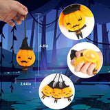KIMOBER 3pcs Light up Pumpkin Puffer Balls,LED Flash Pumpkin Man Stress Squeezing Balls for Halloween Party Favor Supplies - Glow-Paradise