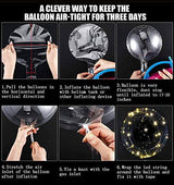 LED Balloons 10 Pack, Light Up Balloons 20 Inches Clear Helium Bobo Balloons, Glow Bubble Balloons with String Lights for Valentines Day Halloween Christmas Wedding Birthday Party Decoration - Glow-Paradise