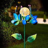 Solar Garden Lights Outdoor Decor - Solar Metal Flower Stake Lights Decorative Garden Stakes Garden Spinner Waterproof for Yard, Patio,Landscape,Garden Gift - Glow-Paradise