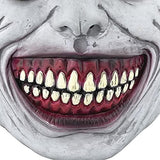 Scary Halloween Mask Smiling Demons Horror Mask Scariest Creepy White Mask with Eye for Evil Cosplay - Glow-Paradise