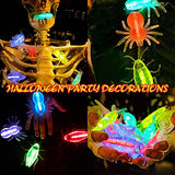 108 PCS Halloween Glow Sticks Bulk ,Halloween Light Up Necklaces, Glow in The Dark Party Favors For Kids and Adults, Halloween Light up toys Treat Bag Fillers (40 Glow Sticks+20 Bugs+20 Ropes+28 Rings) - Glow-Paradise