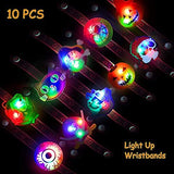 Halloween Lights- 24 pcs Halloween LED Necklace Bracelets Pumpkin Ghost Pirate Spider Eyeball Necklace Halloween Party Favor Light up Flashing Decoration Trick Treats Gift Bag Fillers for Women Men Family Pack - Glow-Paradise