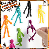 72 PCS Halloween Stretchy Skeleton Toys, Halloween Party Favors for Kids, Halloween Stretchy Toys Set, Halloween Goody Bag Fillers, Treat Bag Stuffers, Pinata Fillers, Sticky Toys for Trick or Treat Parties Classroom Rewards - Glow-Paradise