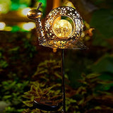 Garden Decor Solar Lights Metal Snail Outdoor LED Stakes for Pathway, Patio, Lawn, Yard, Lawn Ornament(Bronze) - Glow-Paradise