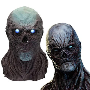 Stranger Things Vecna Scary Mask Latex Full Head Cosplay Mask Halloween Scary Monster Devil Mask Novelty Costume Party Props (Mask with Blue Eyes) - Glow-Paradise