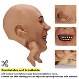 Hautton Halloween Mask, Men's Horrific Scary Face with Legs Latex Masks for Halloween Costume Party Cosplay Props -Legs - Glow-Paradise