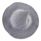 Edoneery Halloween Witch Hat for Women Wide Brim Foldable Pointed Cap for Halloween Party Costume Accessory - Glow-Paradise