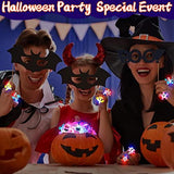 Halloween Party Favors for Kids-15 Pack Halloween LED Light Up Spin Rings Fidget Toys Halloween Gifts Glow in The Dark Party Supplies Pumpkin Ghost Skeleton Bat Spider Flash Finger Gift Bag Filler - Glow-Paradise
