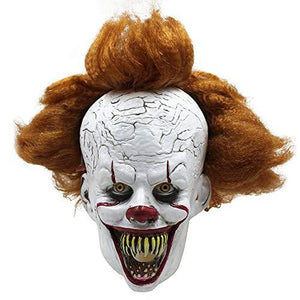 Halloween Mask IT Pennywise for Adults Clown Scary Costume Cosplay Party (mouth-openning) - Glow-Paradise