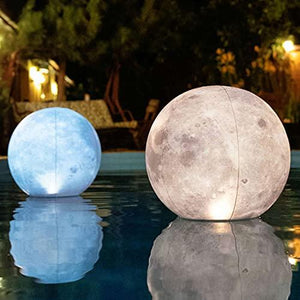 TIALLY Full Moon Floating Pool Lights Solar Powered - 14