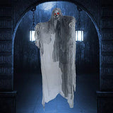 JOYIN Halloween 67" Hanging Light-Up Grim Reaper Outdoor Decoration, Halloween Skeleton Grim Reaper for Haunted House Prop Décor - Glow-Paradise