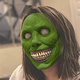 Scary Halloween Mask Smiling Demons Horror Mask Scariest Creepy White Mask with Eye for Evil Cosplay - Glow-Paradise