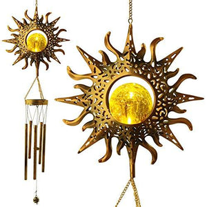 Sun Wind Chimes, for Mother in Law,Gardening Gifts,Solar Windchime,mom Gifts from Daughter,Gifts for Grandma,Gift for Women,Aunt, Birthday Unique Friend Decor Gift - Glow-Paradise