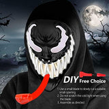 Heytech Halloween Mask LED Purge Mask for Festival Halloween Scary Party,Costume Cosplay ,Gifts (new-white) - Glow-Paradise