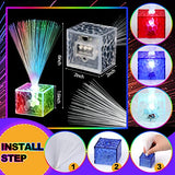12 Pack 5.5 Inch Light up Mini Blue Centerpieces Led Multicolor Changing Fiber Light Colourful Change Fiber Optic Fountain Party Light Nightlight Table Centerpieces - Glow-Paradise